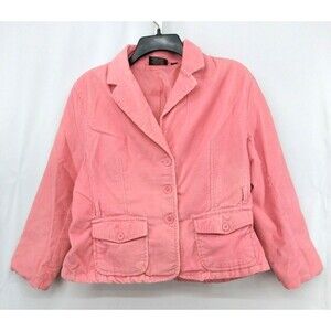 Steve & Barrys Jacket Womens Size XL Pink Corduroy Button Up Blazer